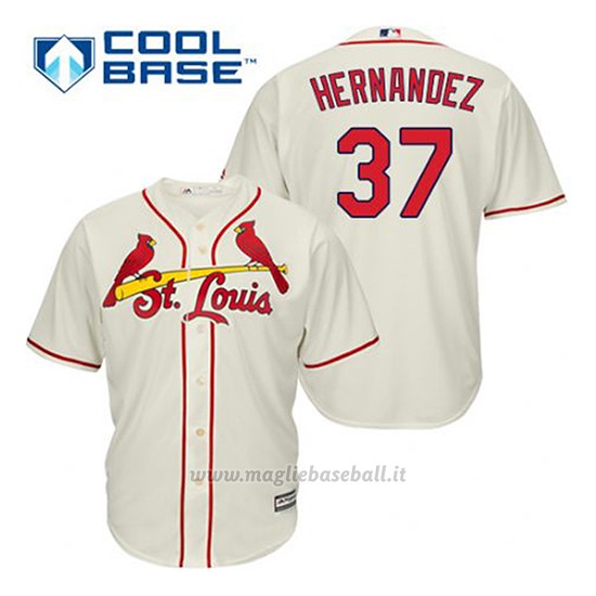 Maglia Baseball Uomo St. Louis Cardinals Keith Hernandez 37 Crema Alterner Cool Base